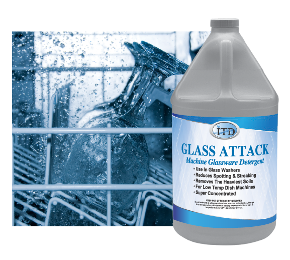 Glass Attack – Heavy-Duty Glassware Cleaner - Industrial Cleaners Direct