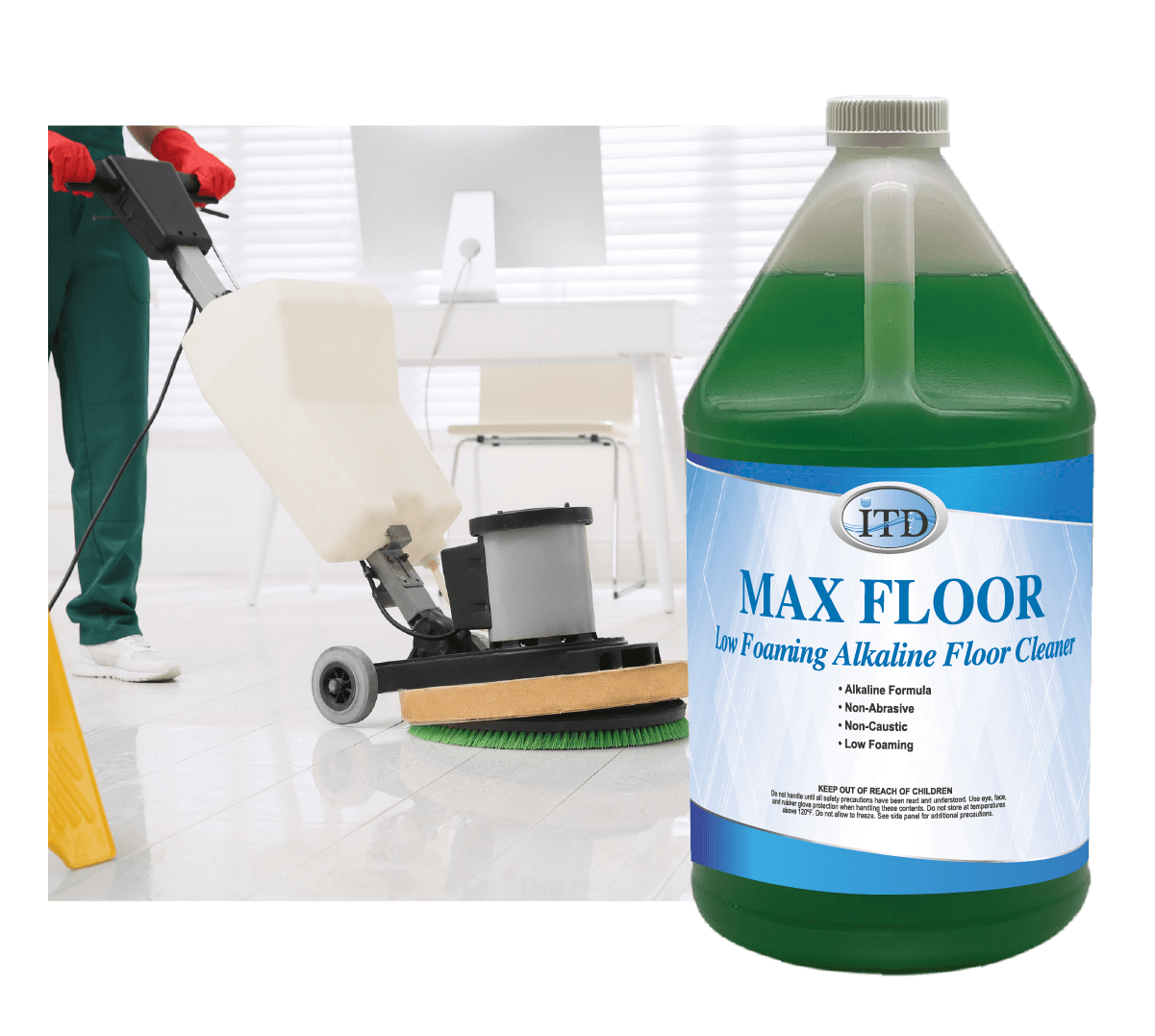 Max Floor  – Heavy Duty Non-Caustic Floor Cleaner